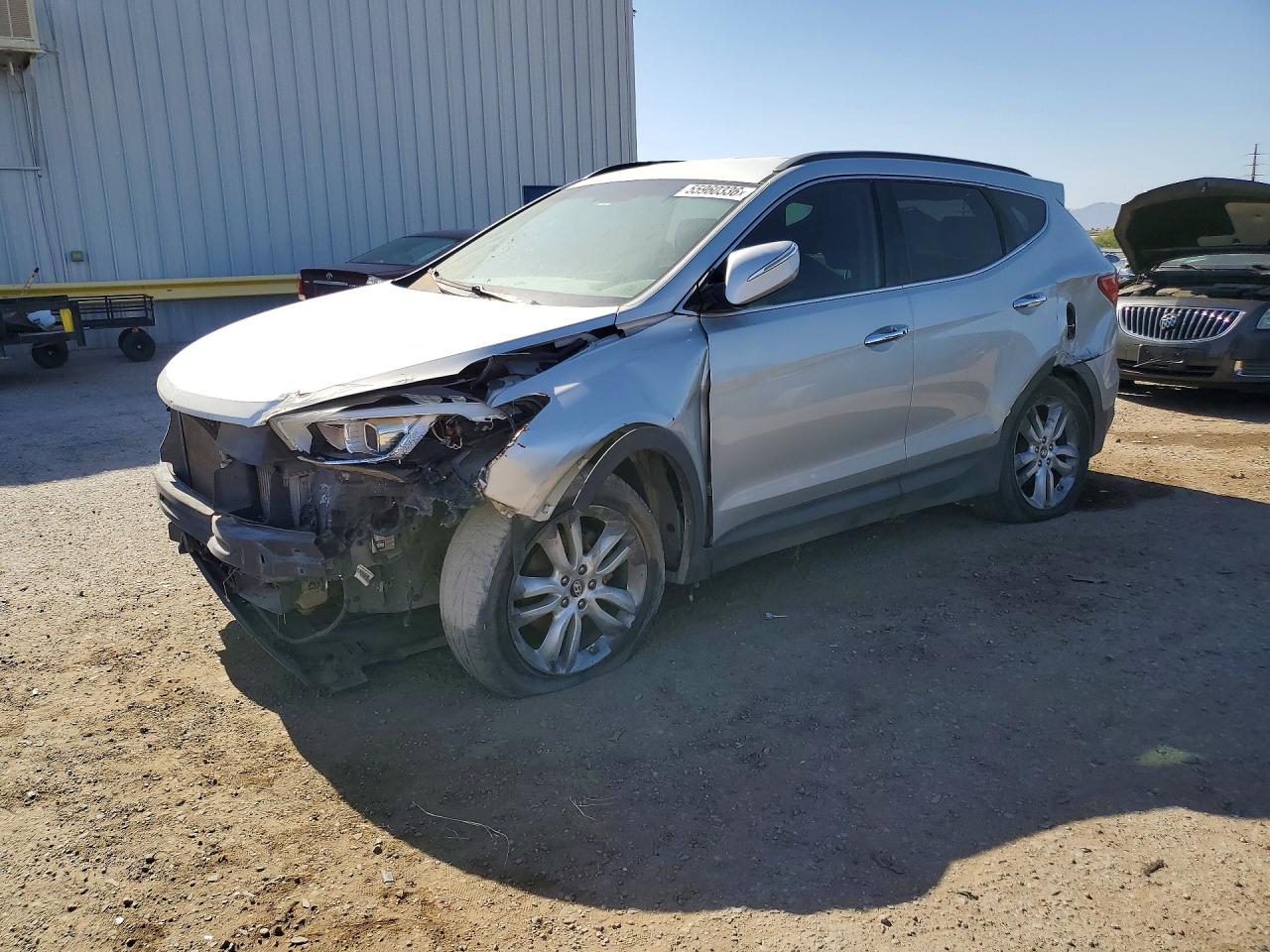 2013 Hyundai Santa Fe Sport, VIN 5XYZU3LA9DG013248 — Rear end