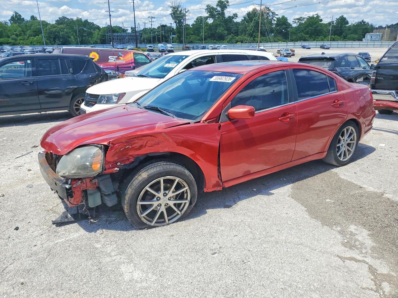 2011 Mitsubishi Galant ES, VIN 4A32B3FF9BE031315 — Front end