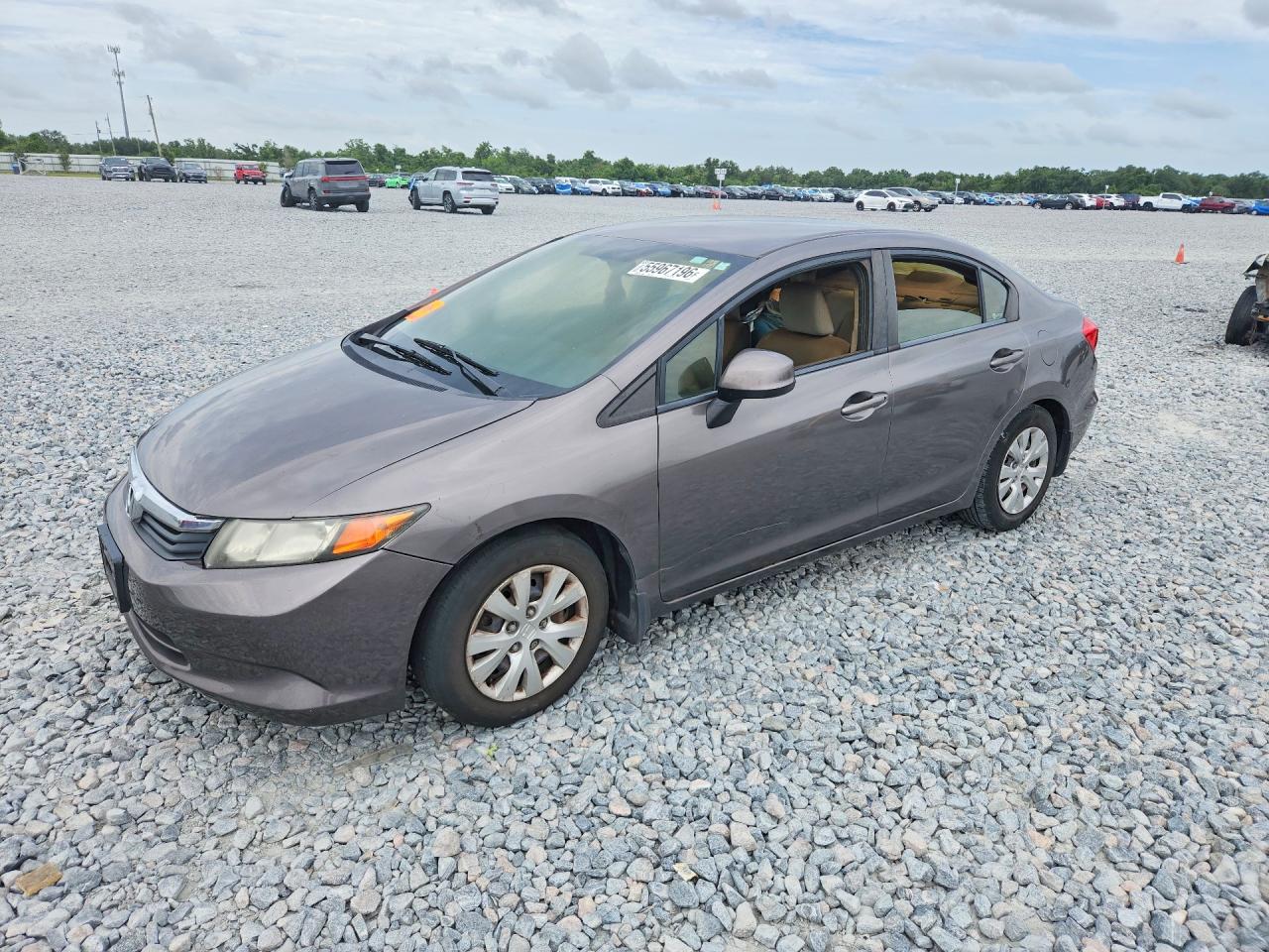 2012 Honda Civic LX, VIN 19XFB2F50CE068992 — Пожар в салоне