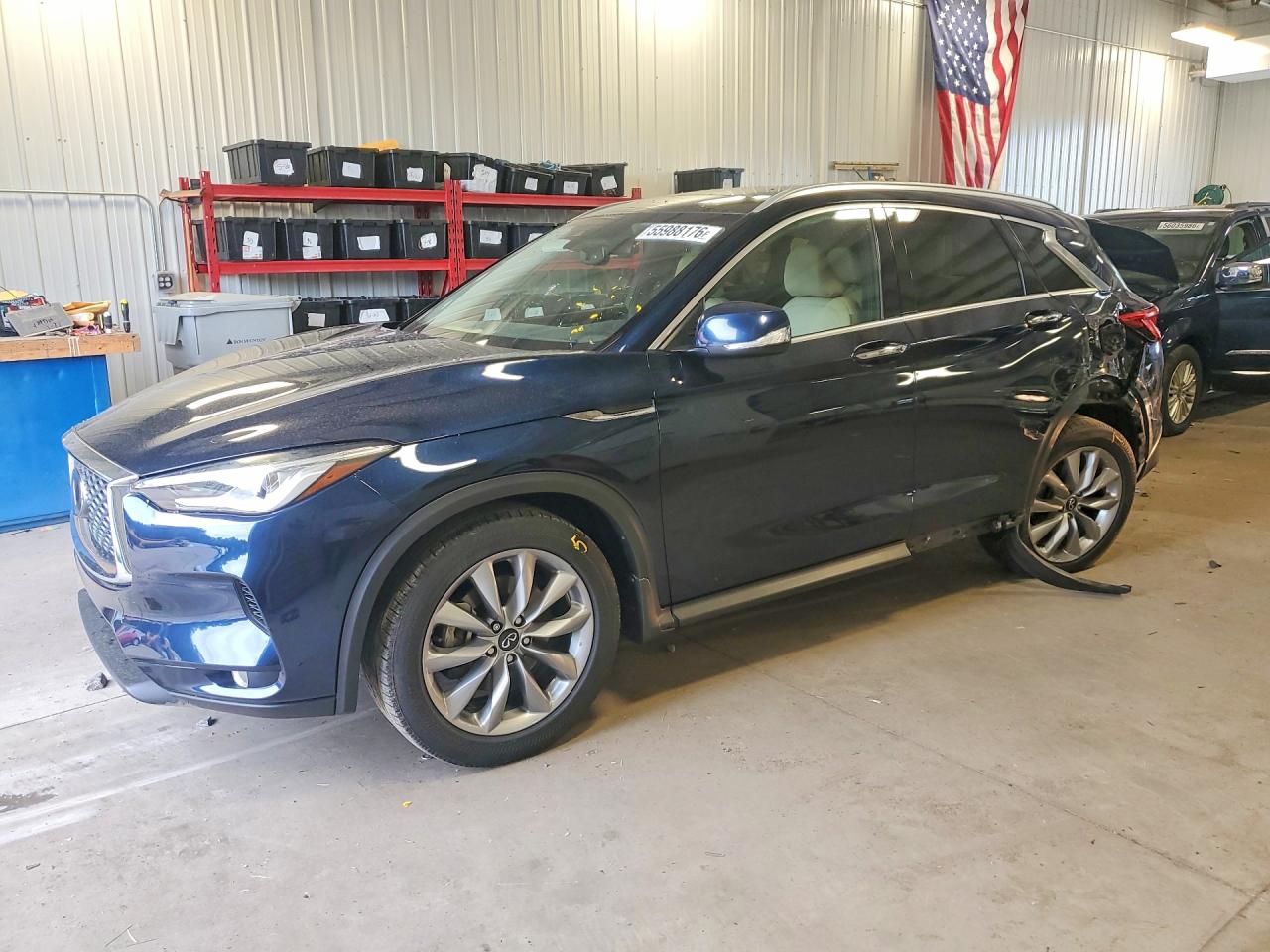 2021 Infiniti QX50 Luxe, VIN 3PCAJ5BB1MF117428 — Rear end
