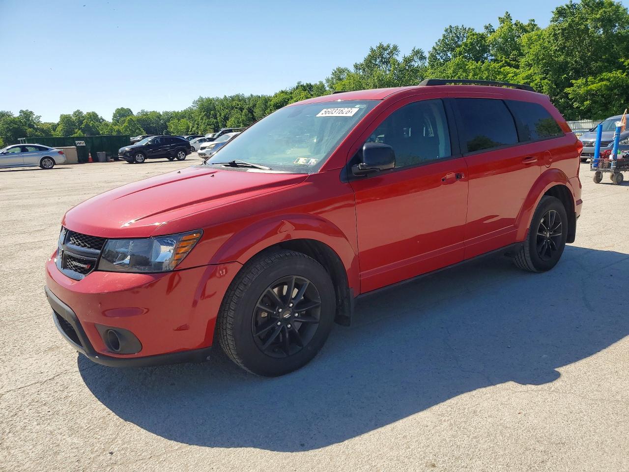 2019 Dodge Journey SE, VIN 3C4PDCBB4KT861187 — Engine fire