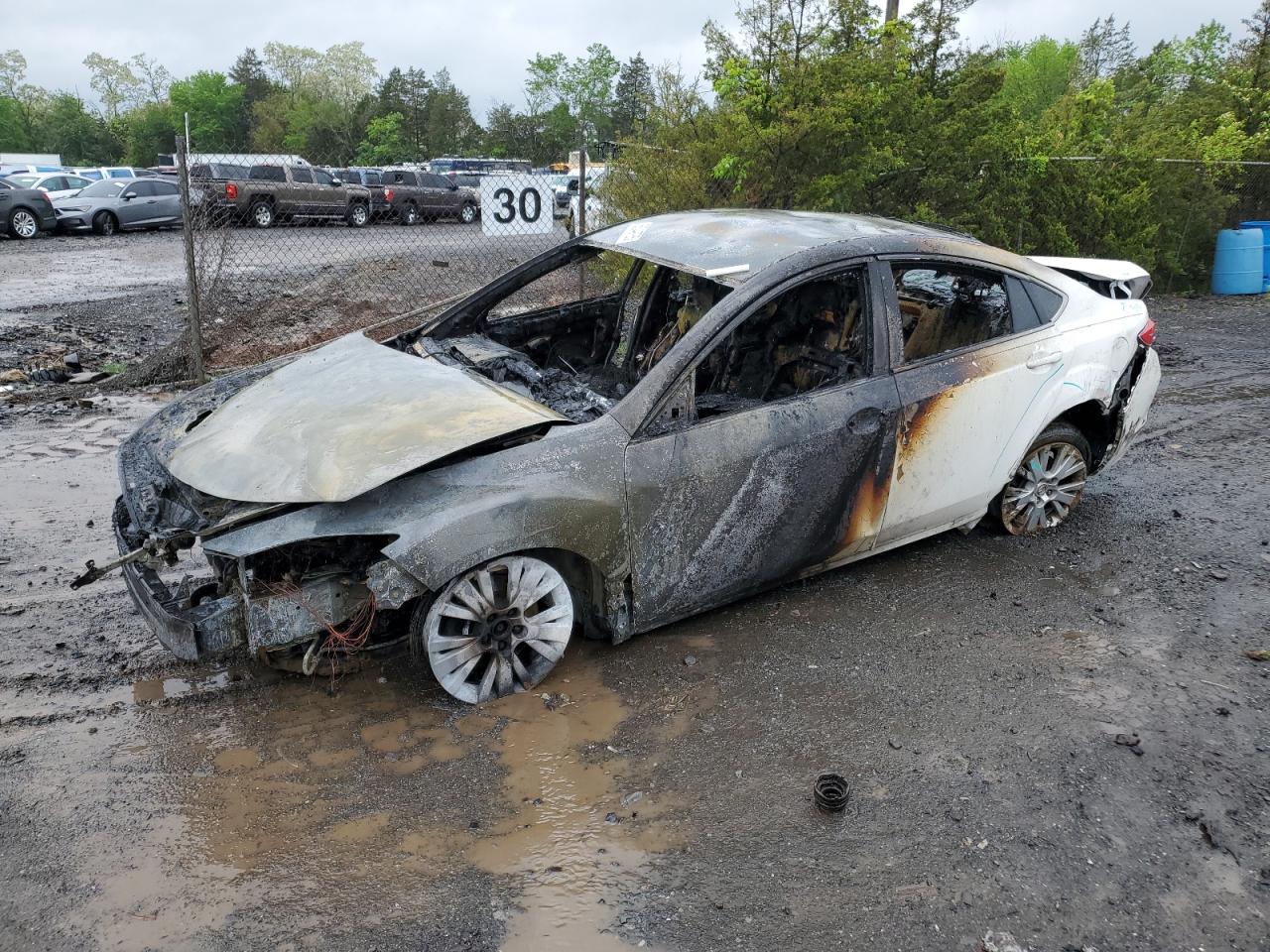 2010 Mazda 6 i Touring, VIN 1YVHZ8CHXA5M23871 — Interior fire