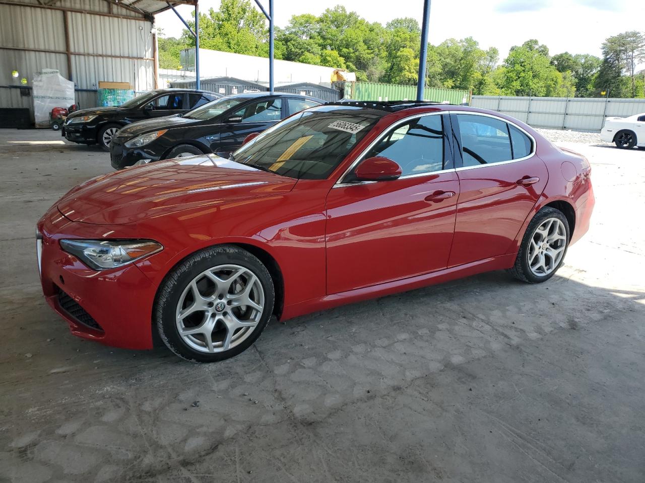 2019 Alfa Romeo Giulia Ti Sport, VIN ZARFANBN3K7621231 — Roof