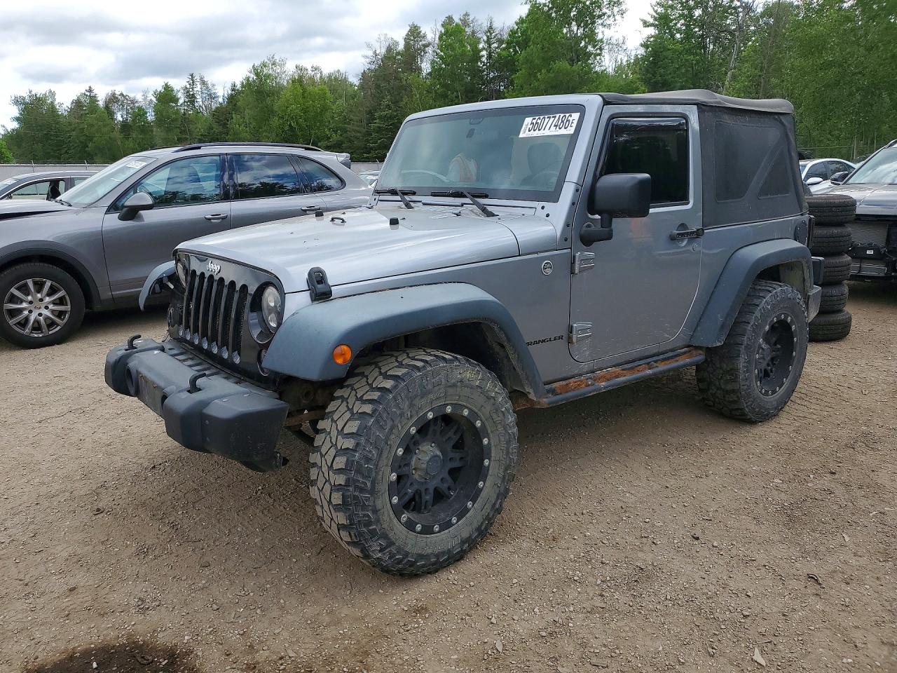 2014 Jeep Wrangler Sport, VIN 1C4AJWAG4EL211885 — Front end