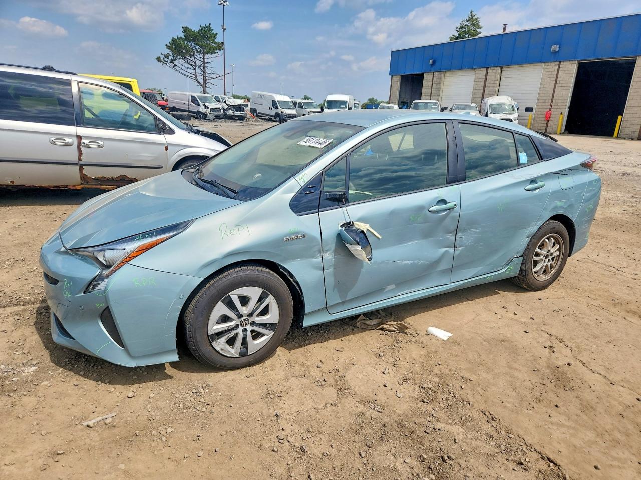 2018 Toyota Prius Two, VIN JTDKBRFU4J3584064 — Side