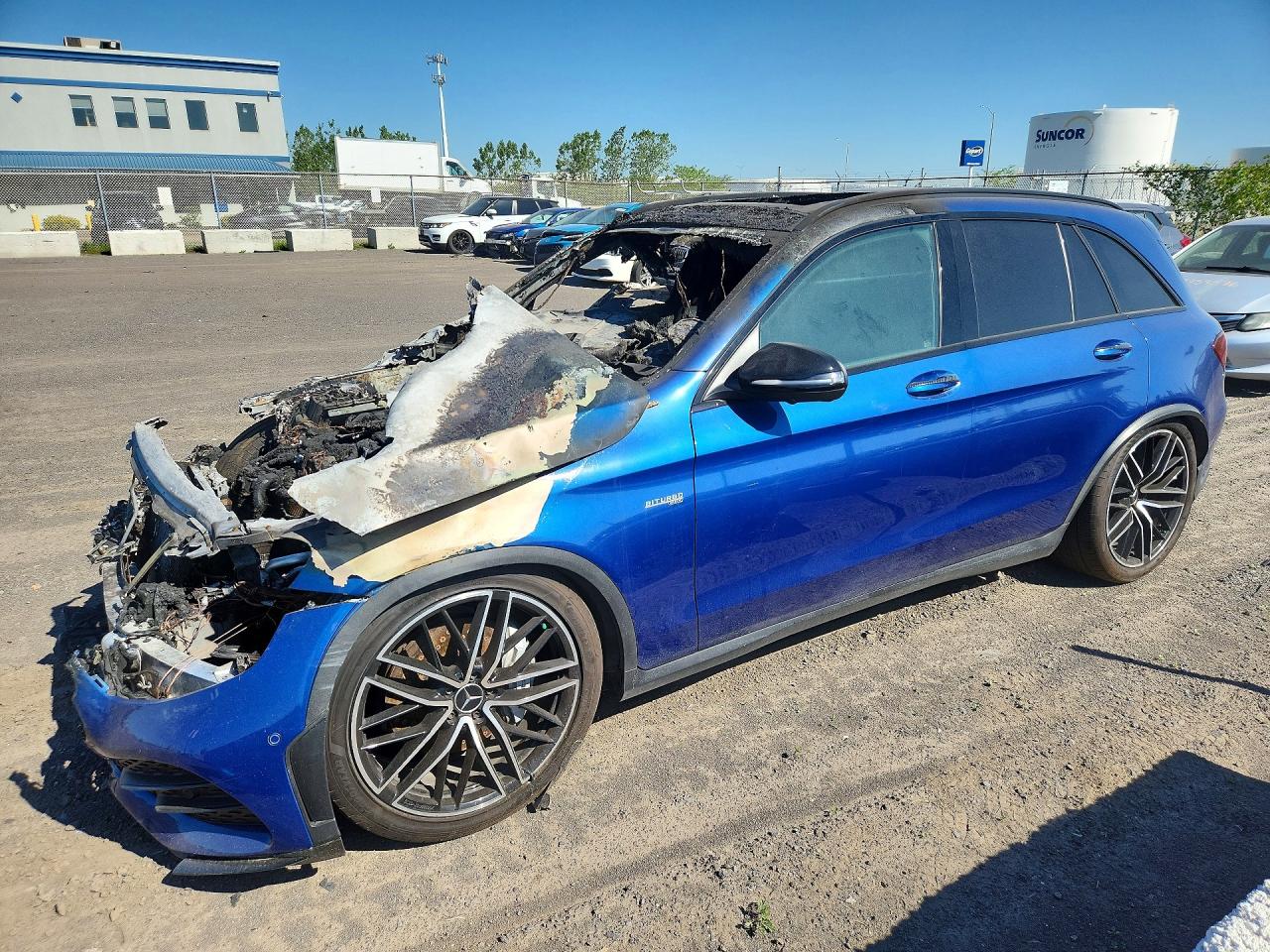 2022 Mercedes-Benz GLC 43 AMG, VIN W1N0G6EB8NG055604 — Burn