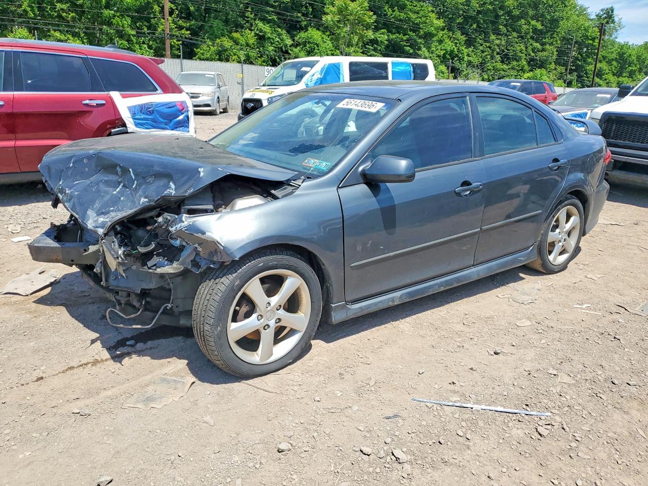 2005 Mazda 6 Sport, VIN 1YVHP84C655M45784 — Front end