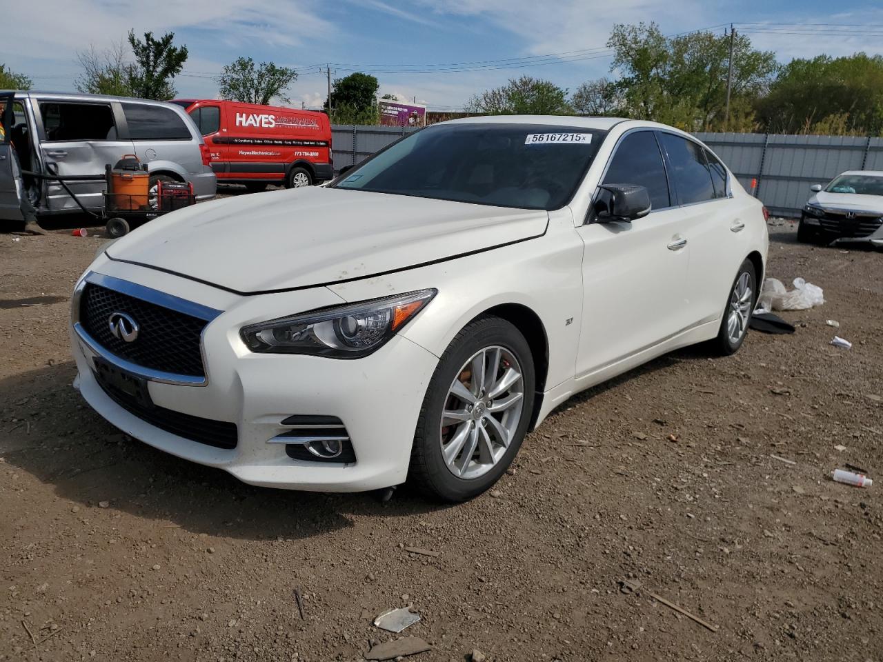 2015 Infiniti Q50 Premium, VIN JN1BV7AR2FM395366 — Фото с аукциона 1 of 12
