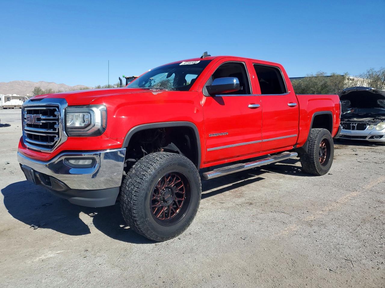 2017 GMC Sierra 1500 SLT, VIN 3GTU2NEC2HG227788 — Engine fire