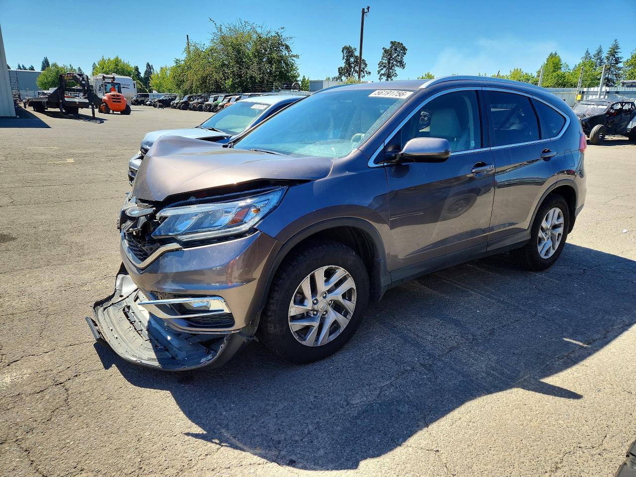2015 Honda CR-V EX-L, VIN 2HKRM4H77FH611305 — Front end