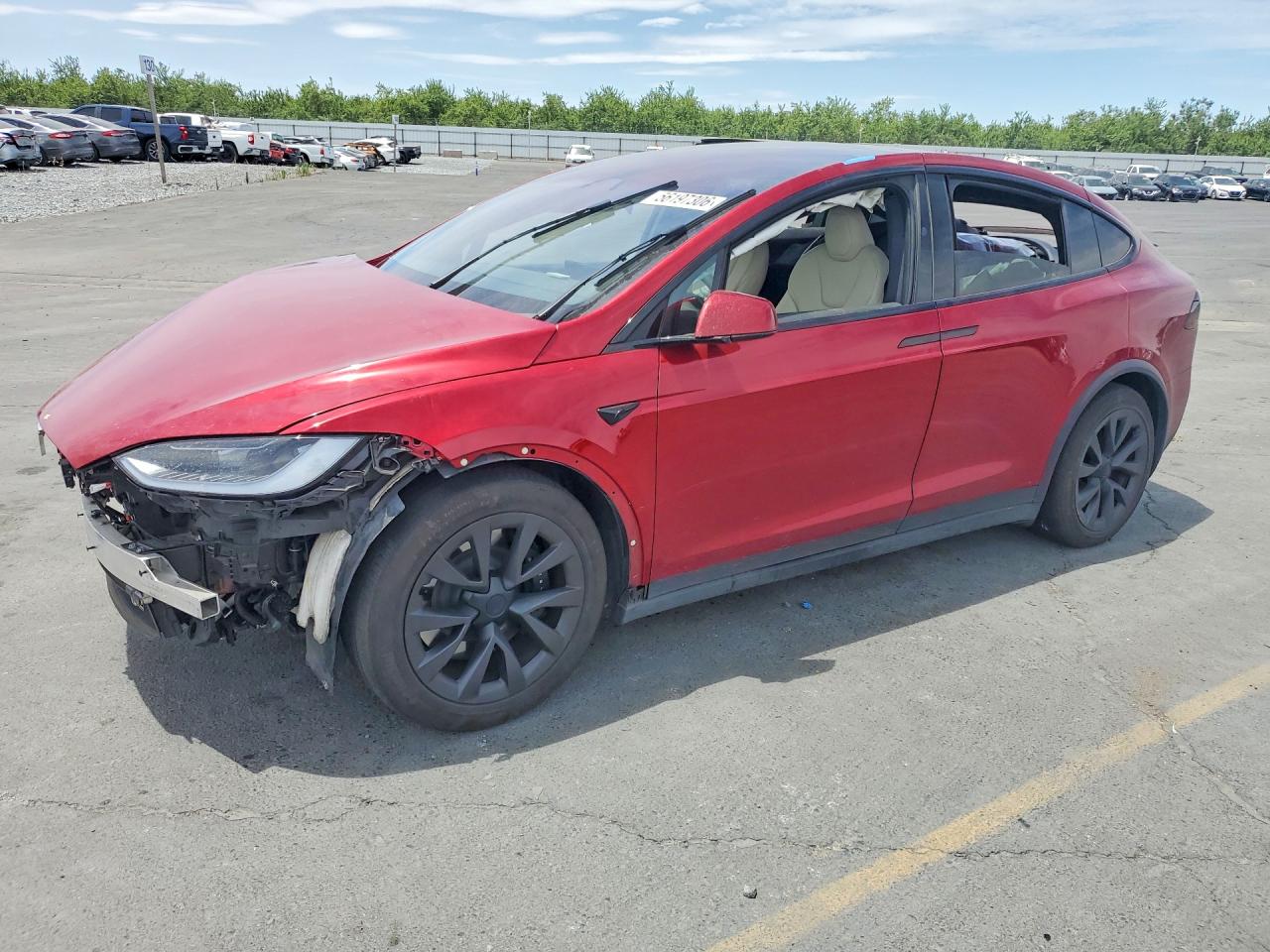 2023 Tesla Model X, VIN 7SAXCAE52PF423905 — Front end