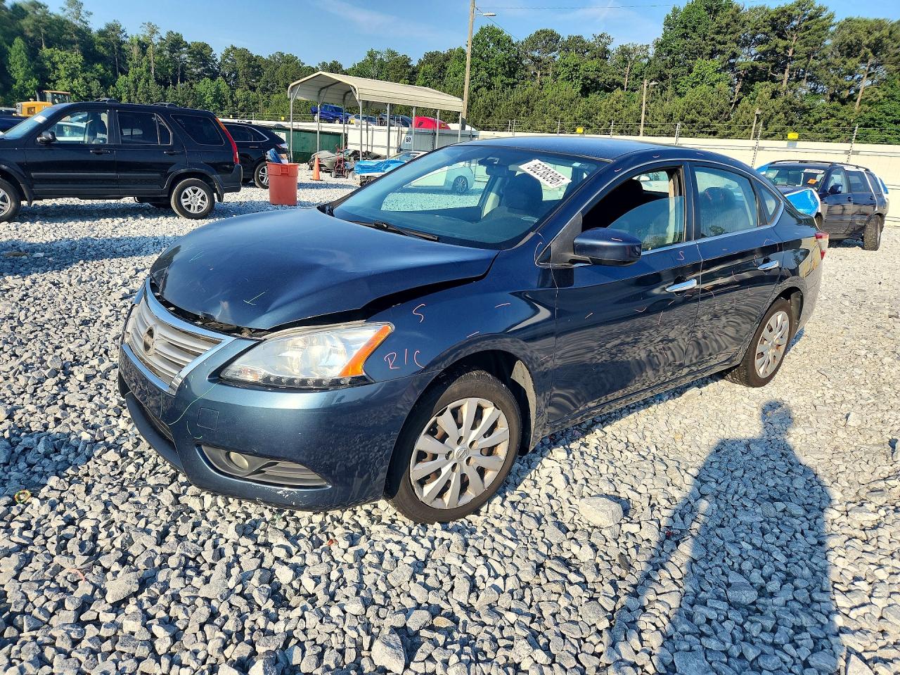2015 Nissan Sentra SV, VIN 3N1AB7AP7FL691769 — Front end