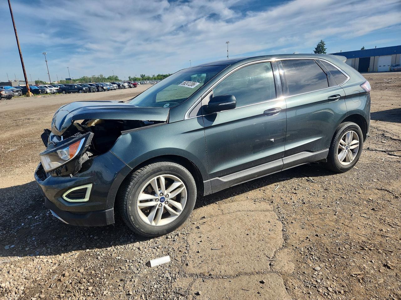 2015 Ford Edge SEL, VIN 2FMTK4J81FBB65612 — Frame damage