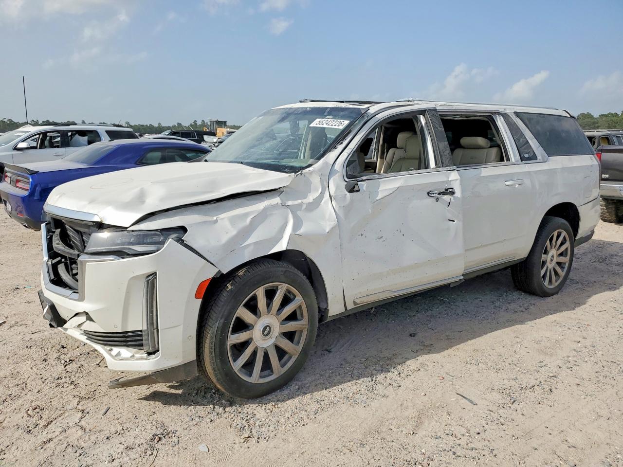 2022 Cadillac Escalade ESV Premium Luxury Platinum, VIN 1GYS4MKL7NR176102 — Rollover