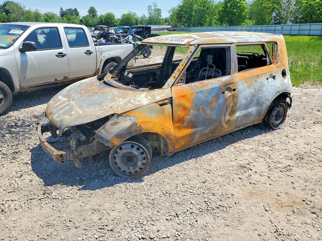 2014 Kia Soul, VIN KNDJN2A2XE7018280 — Пожар в салоне