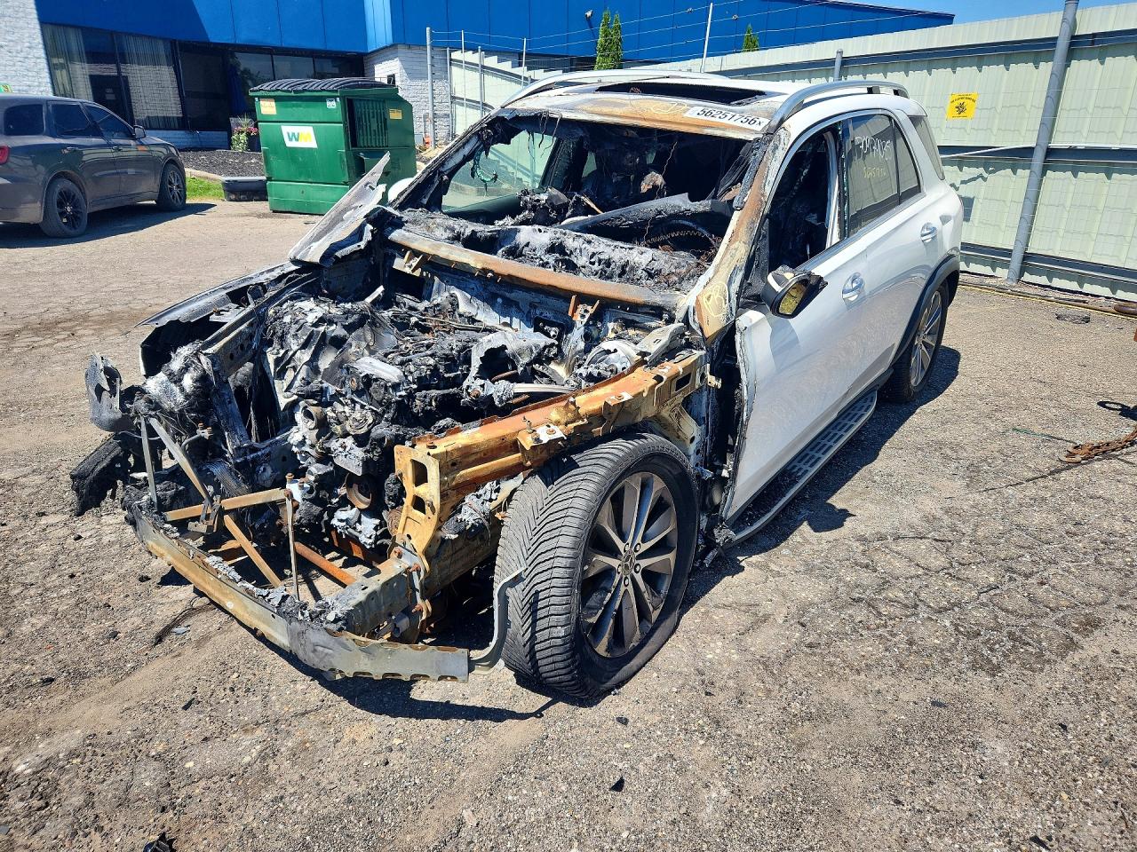 2021 Mercedes-Benz GLE 350, VIN 4JGFB4KE2MA527084 — Interior fire