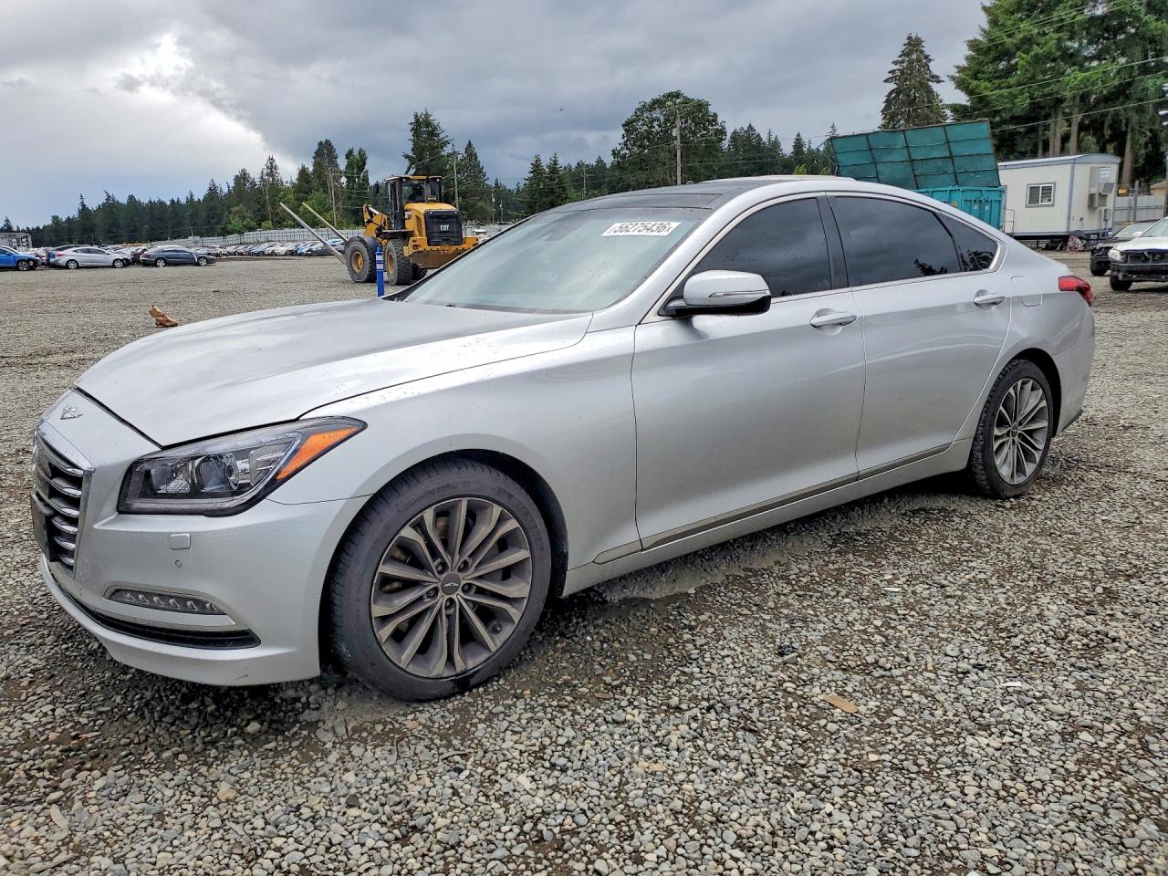 2017 Genesis G80 3.8L, VIN KMHGN4JE6HU185236 — Front end