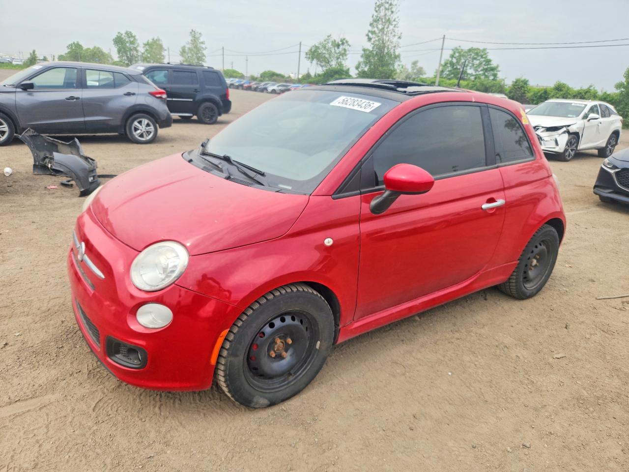 2012 FIAT 500 Sport, VIN 3C3CFFBR4CT107901 — Roof