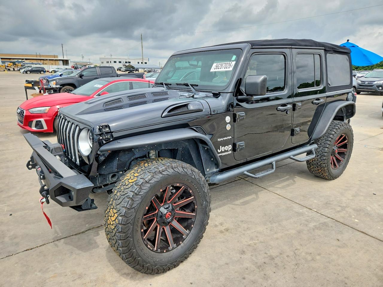 2018 Jeep Wrangler Unlimited Sahara, VIN 1C4HJXEN8JW176273 — Frame damage