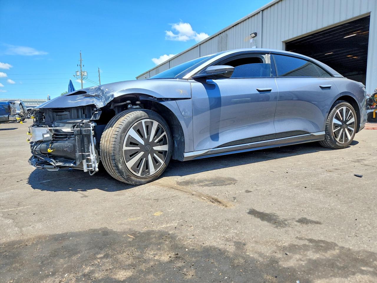 2023 Lucid Air Pure, VIN 50EA1PFA1PA009350 — Front end