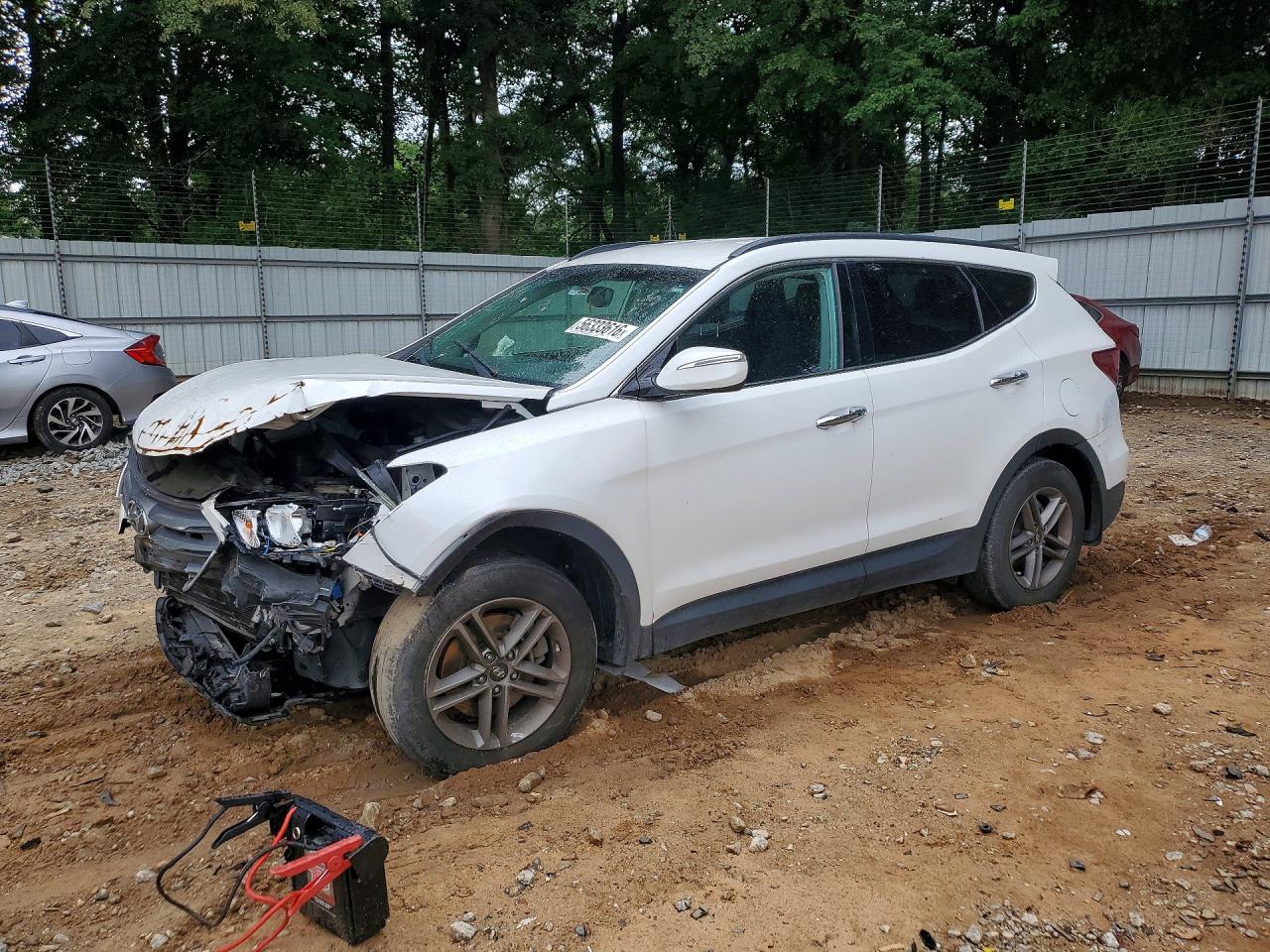 2017 Hyundai Santa Fe 2.4L, VIN 5NMZU3LB3HH013024 — Front end