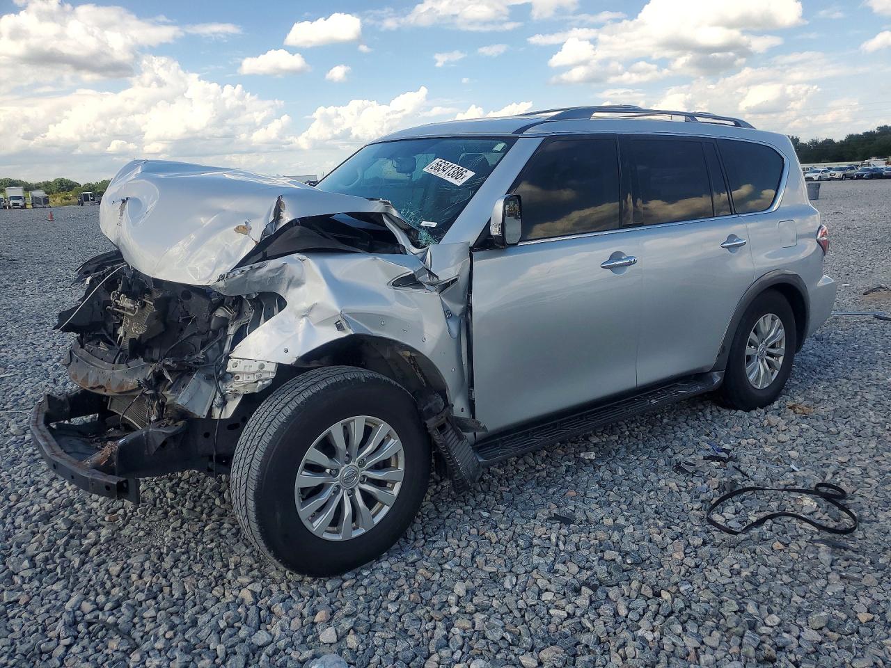 2018 Nissan Armada SV, VIN JN8AY2ND4J9058666 — Front end