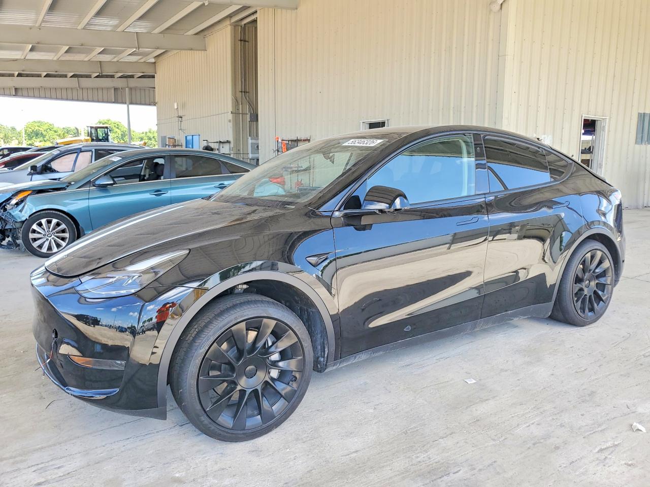 2025 Tesla Model Y Long Range, VIN 7SAYGDED7SA377737 — Зад