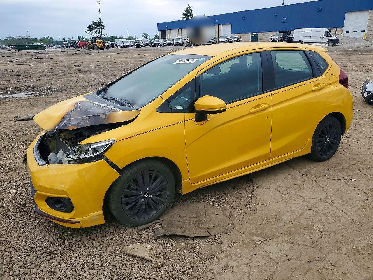 2018 Honda Fit Sport, VIN 3HGGK5G63JM732476 — Engine fire