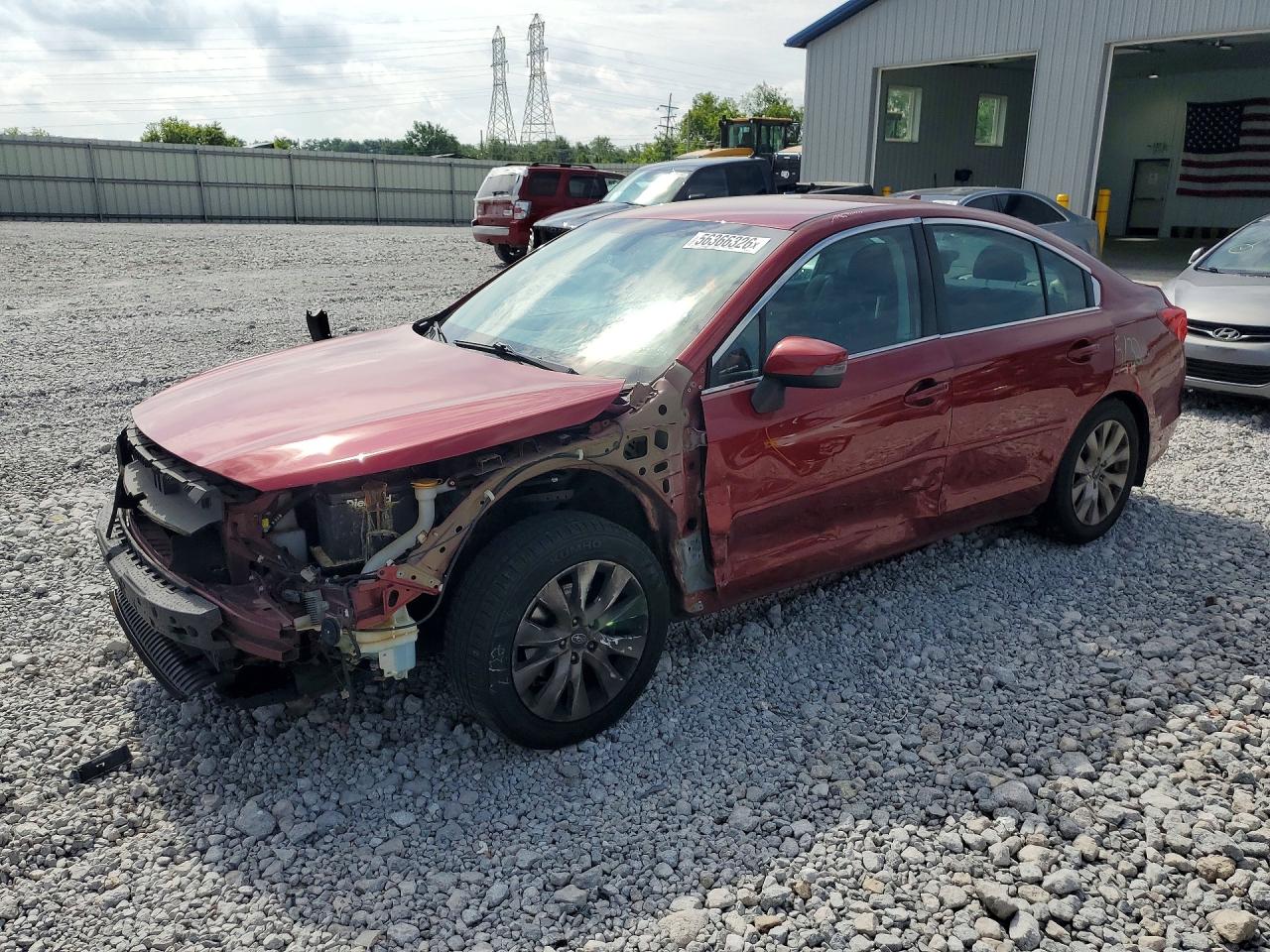 2017 Subaru Legacy Premium, VIN 4S3BNAF60H3007164 — Front end