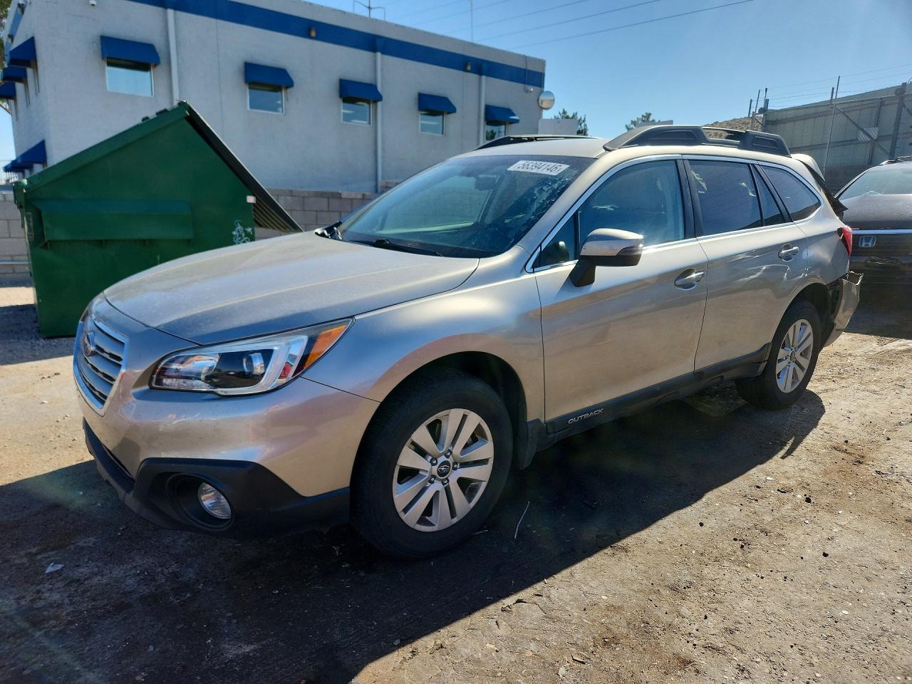 2016 Subaru Outback Premium, VIN 4S4BSBFC1G3242395 — Rear end