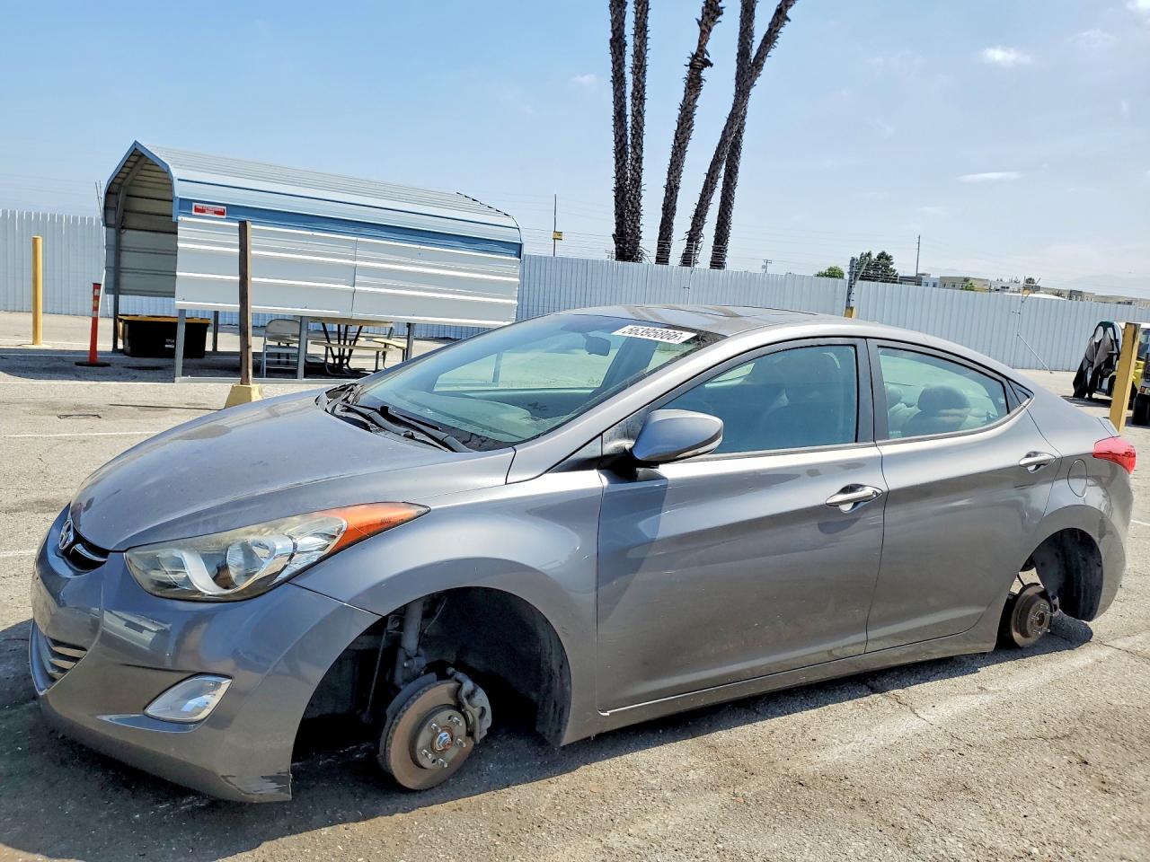 2011 Hyundai Elantra Limited, VIN 5NPDH4AE0BH076108 — Vandalism