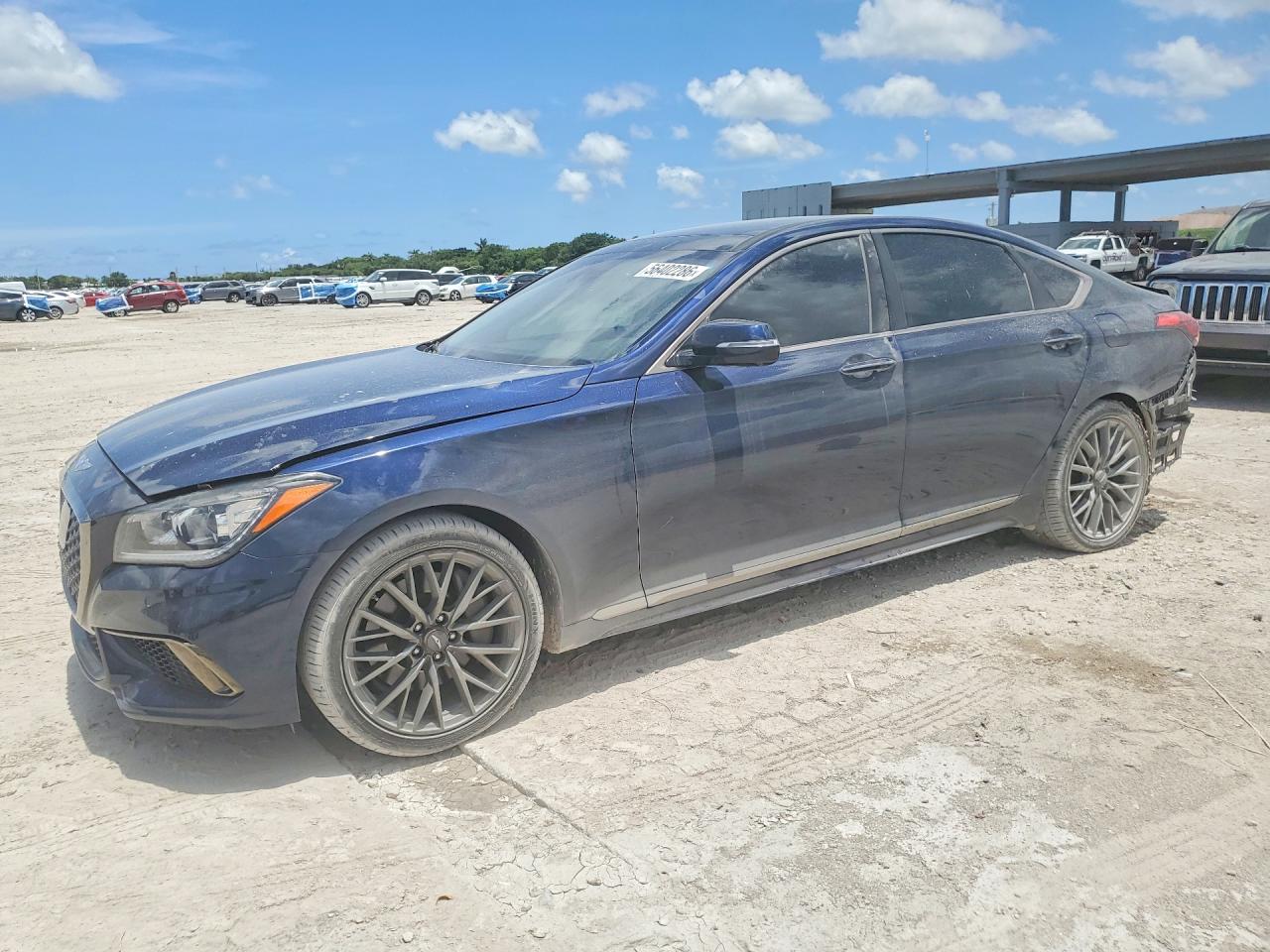 2020 Genesis G80 3.8L, VIN KMTFN4JE8LU337687 — Rear end