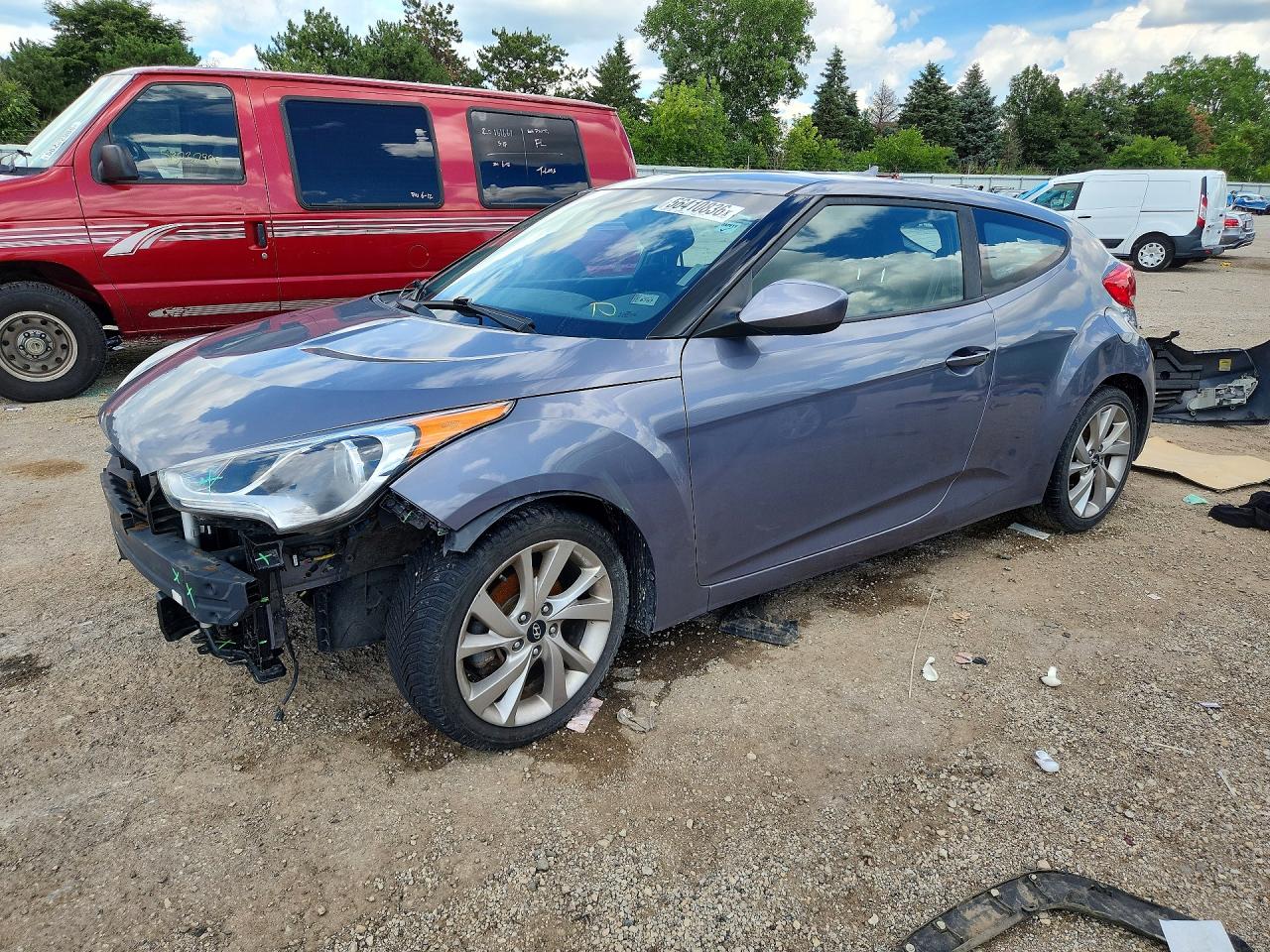 2017 Hyundai Veloster, VIN KMHTC6AD2HU306335 — Front end