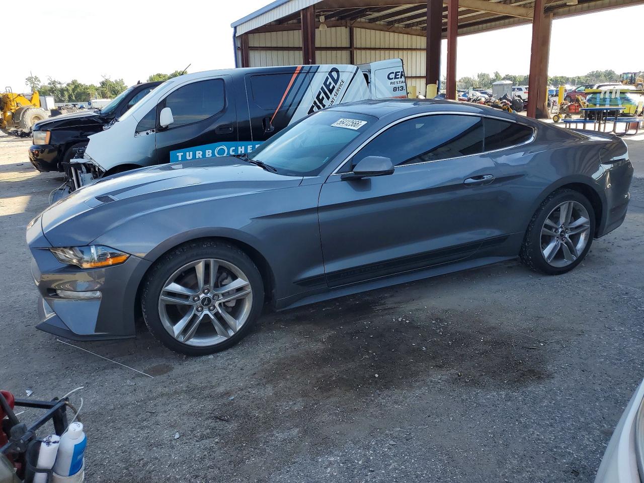 2021 Ford Mustang EcoBoost, VIN 1FA6P8TH4M5141593 — Vandalism