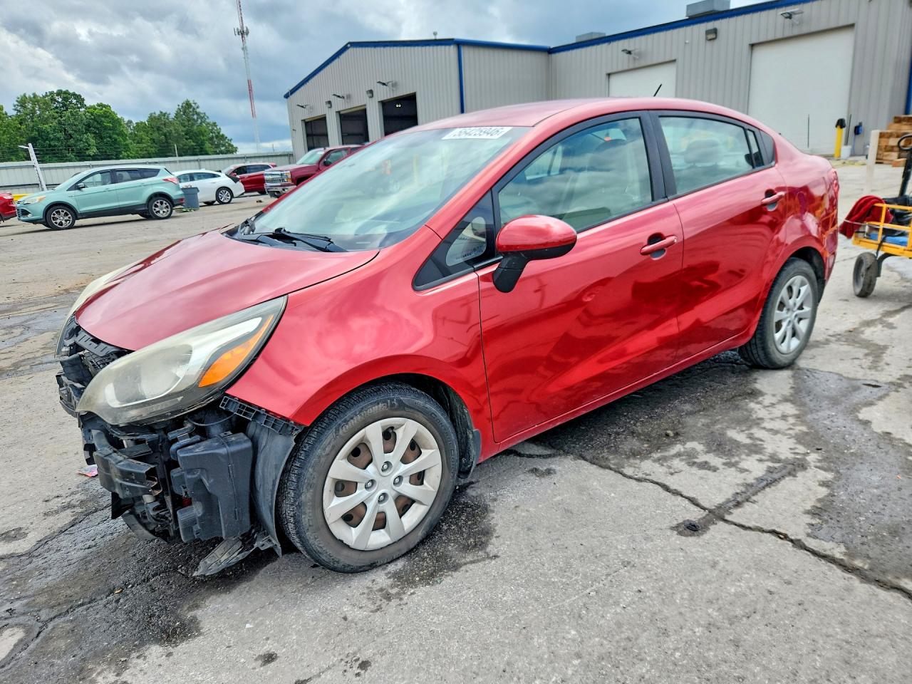 2013 Kia Rio LX, VIN KNADM4A32D6125829 — Front end