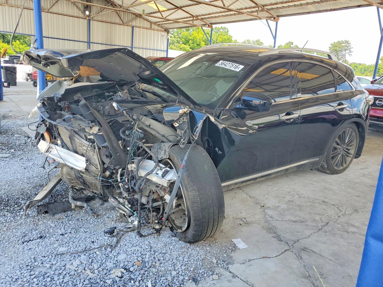 2017 Infiniti QX70, VIN JN8CS1MW4HM411129 — Front end