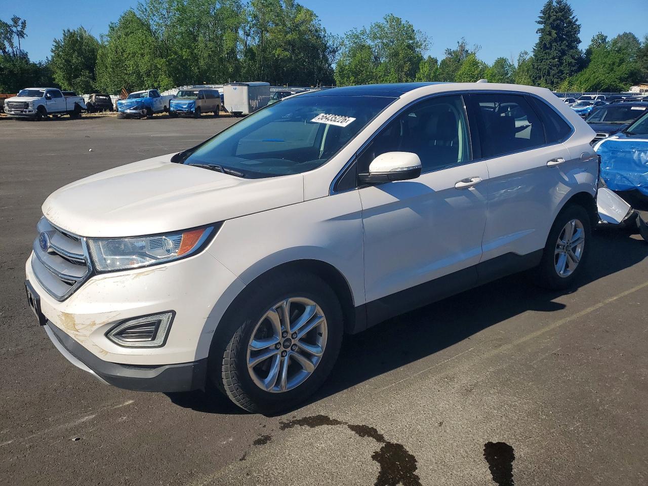 2017 Ford Edge SEL, VIN 2FMPK4J98HBB38131 — Rear end