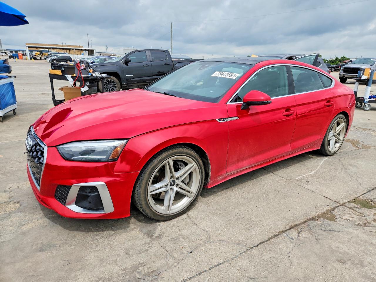 2021 Audi A5 Sportback S line Premium, VIN WAUDACF57MA059241 — Front end