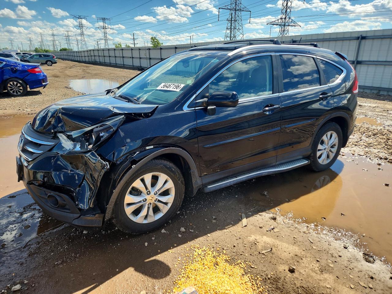 2013 Honda CR-V EX-L, VIN 2HKRM4H70DH642747 — Front end