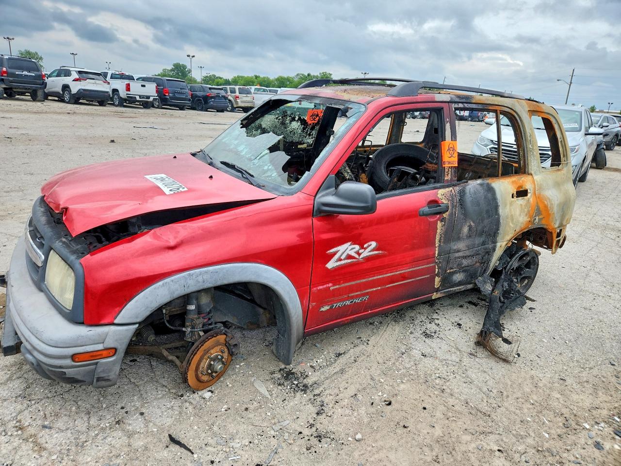2004 Chevrolet Tracker ZR2, VIN 2CNBJ734746904692 — Burn
