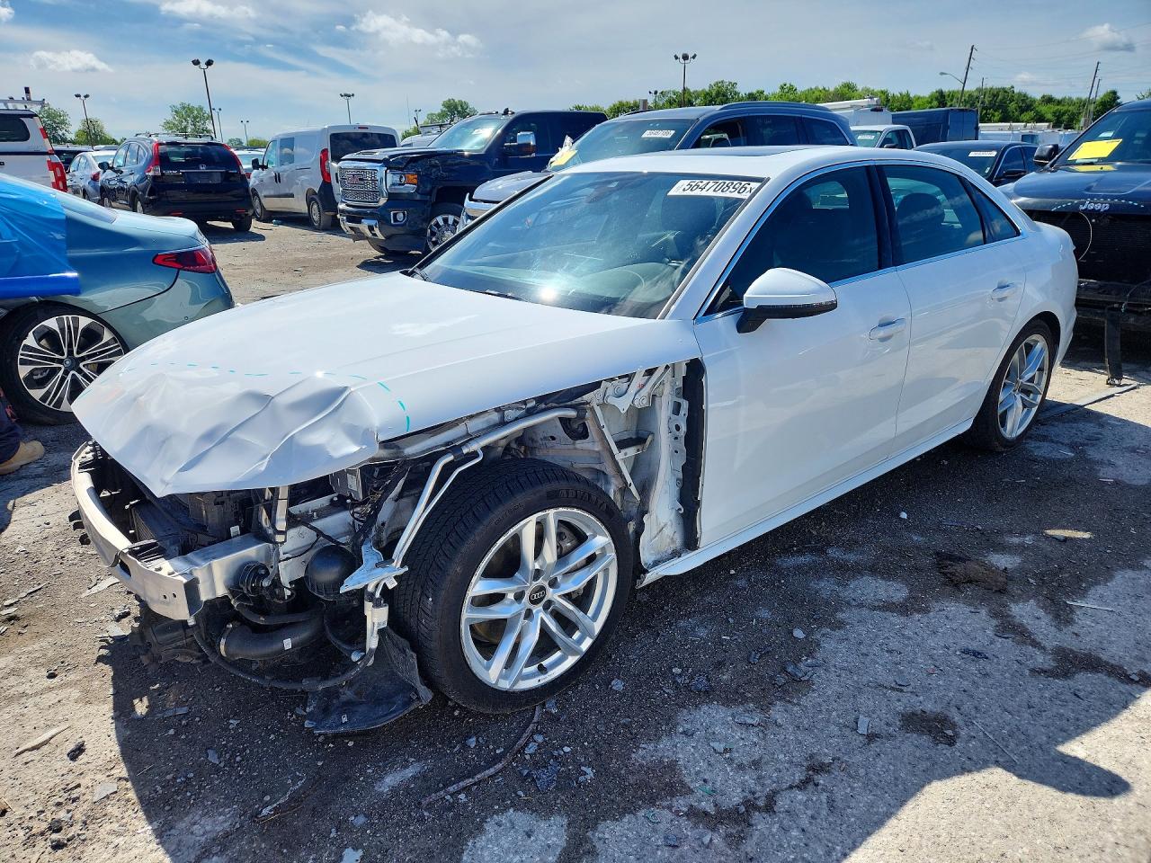 2023 Audi A4 S line Premium Plus, VIN WAUEAAF47PN016497 — Front end