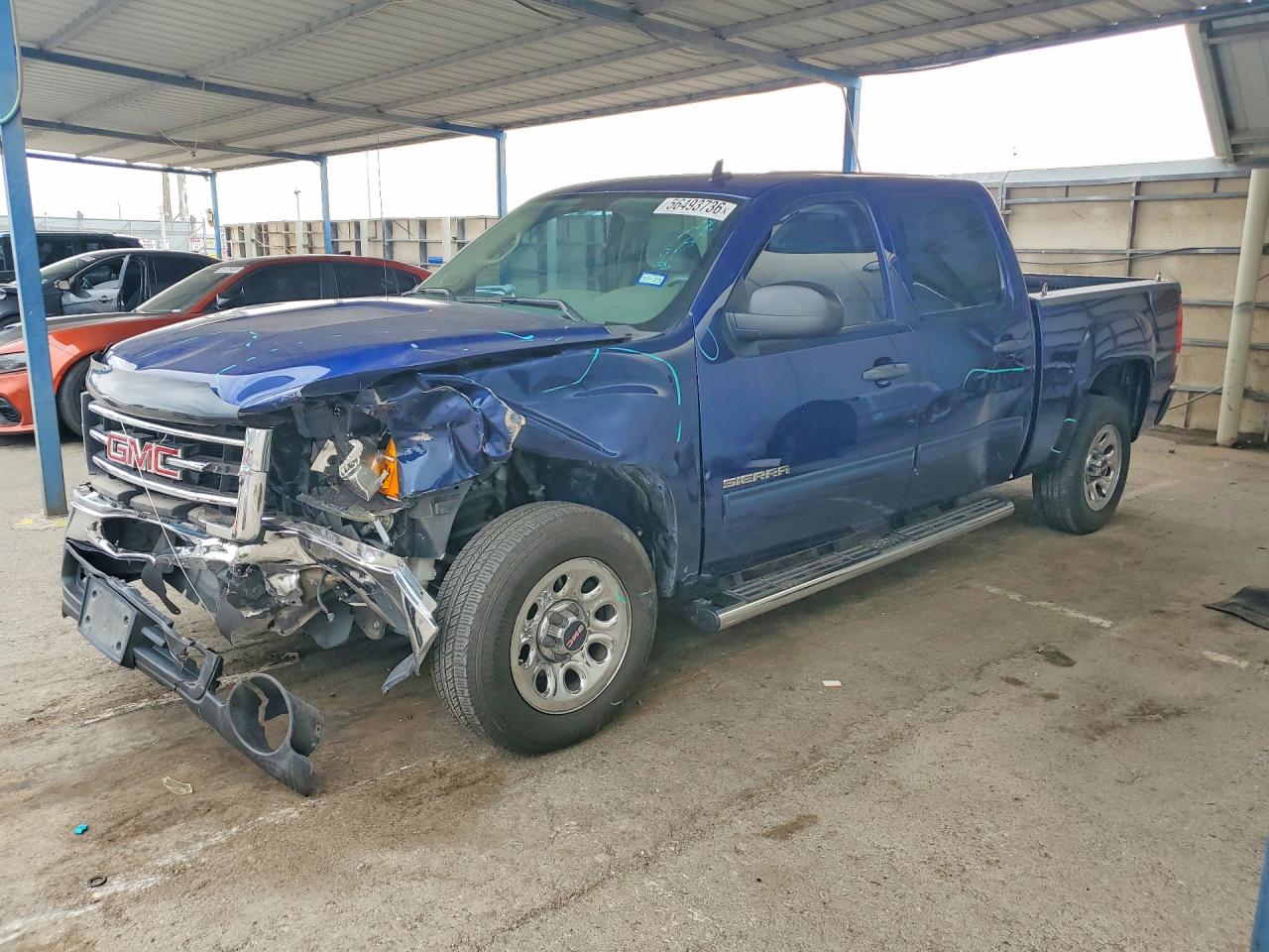 2013 GMC Sierra 1500 SLE, VIN 3GTP1VEAXDG155134 — Front end