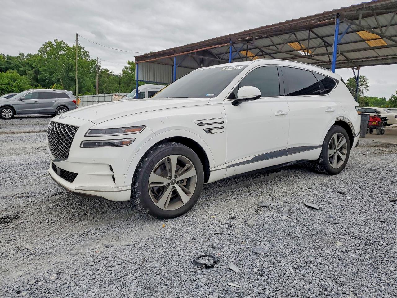 2021 Genesis GV80, VIN KMUHB4SB2MU037761 — Rear end