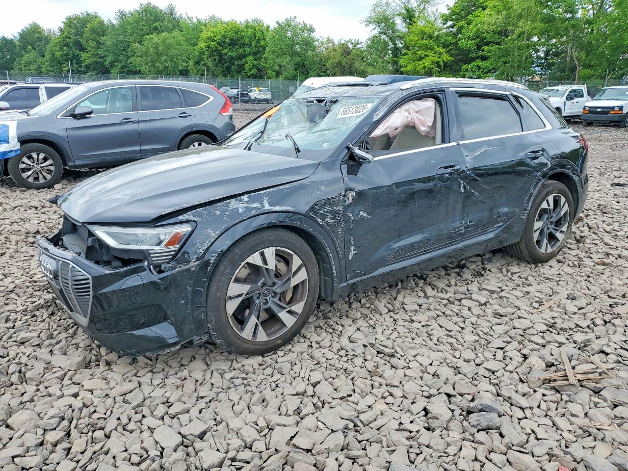 2022 Audi e-tron Premium Plus, VIN WA1LABGE4NB014562 — Rollover