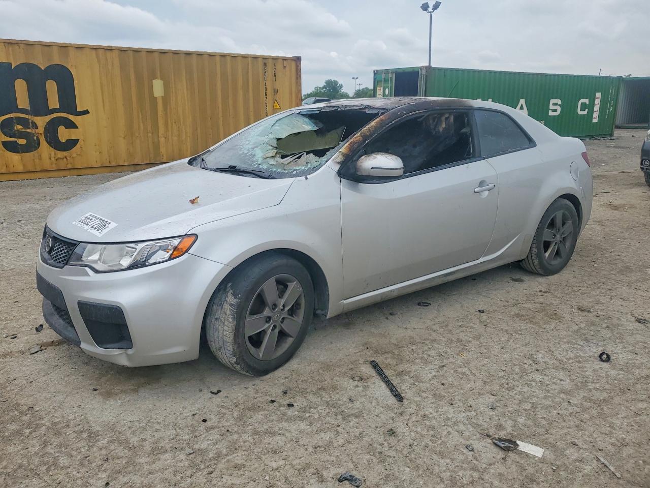 2012 Kia Forte EX, VIN KNAFU6A25C5634071 — Interior fire