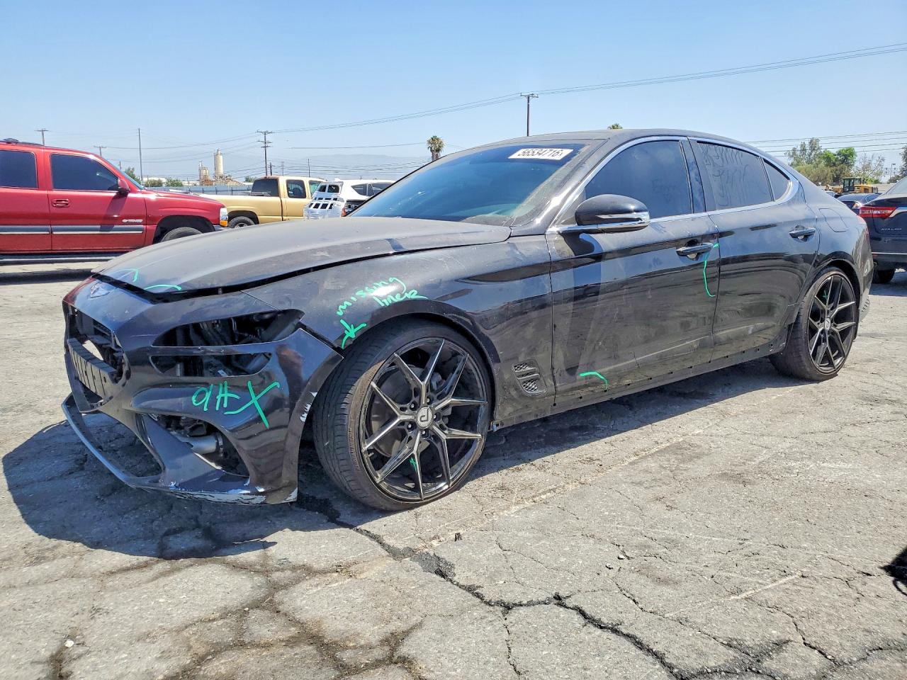 2022 Genesis G70 2.0T, VIN KMTG34TA7NU092176 — Front end