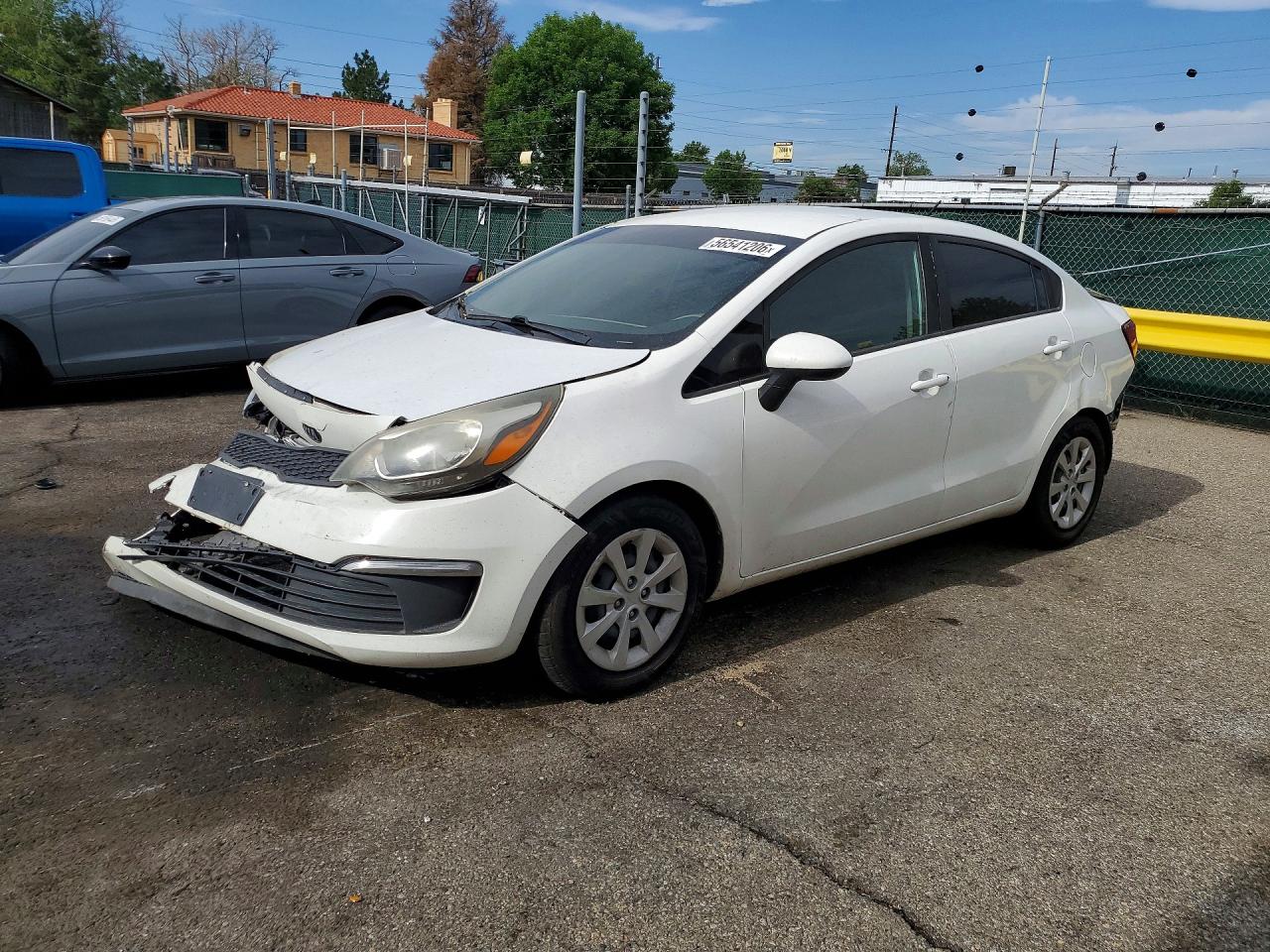 2016 Kia Rio LX, VIN KNADM4A30G6696238 — Front end