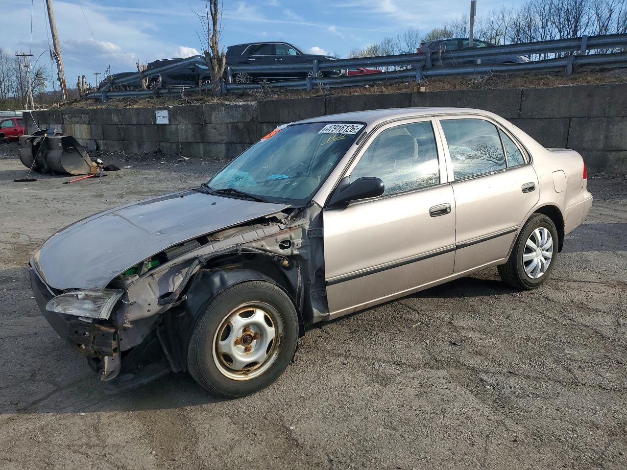 2000 Toyota Corolla CE, VIN 2T1BR12E3YC322744 — Front end