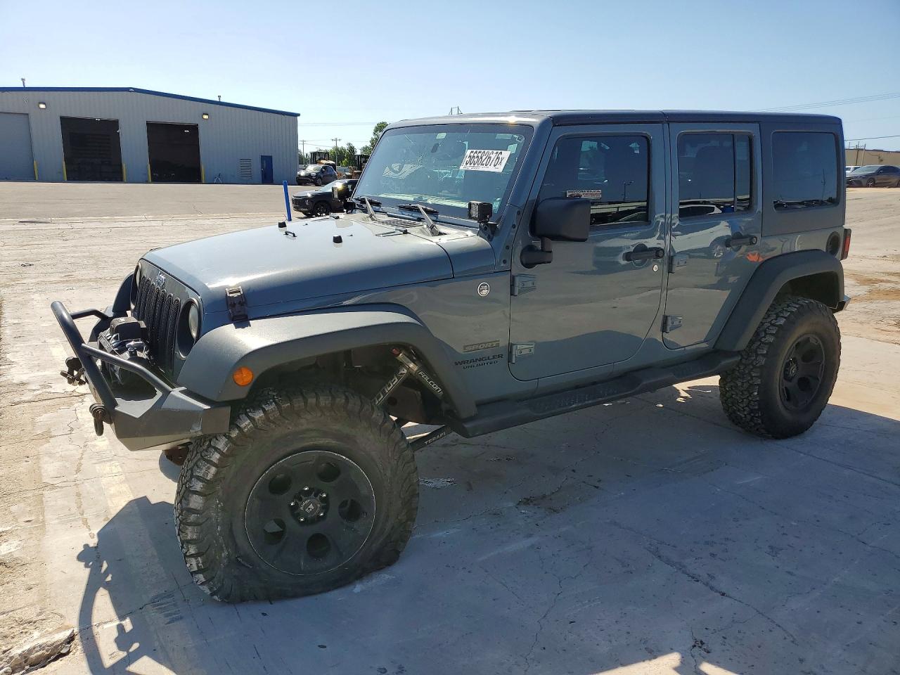 2014 Jeep Wrangler Unlimited Sport, VIN 1C4BJWDG3EL261046 — Undercarriage