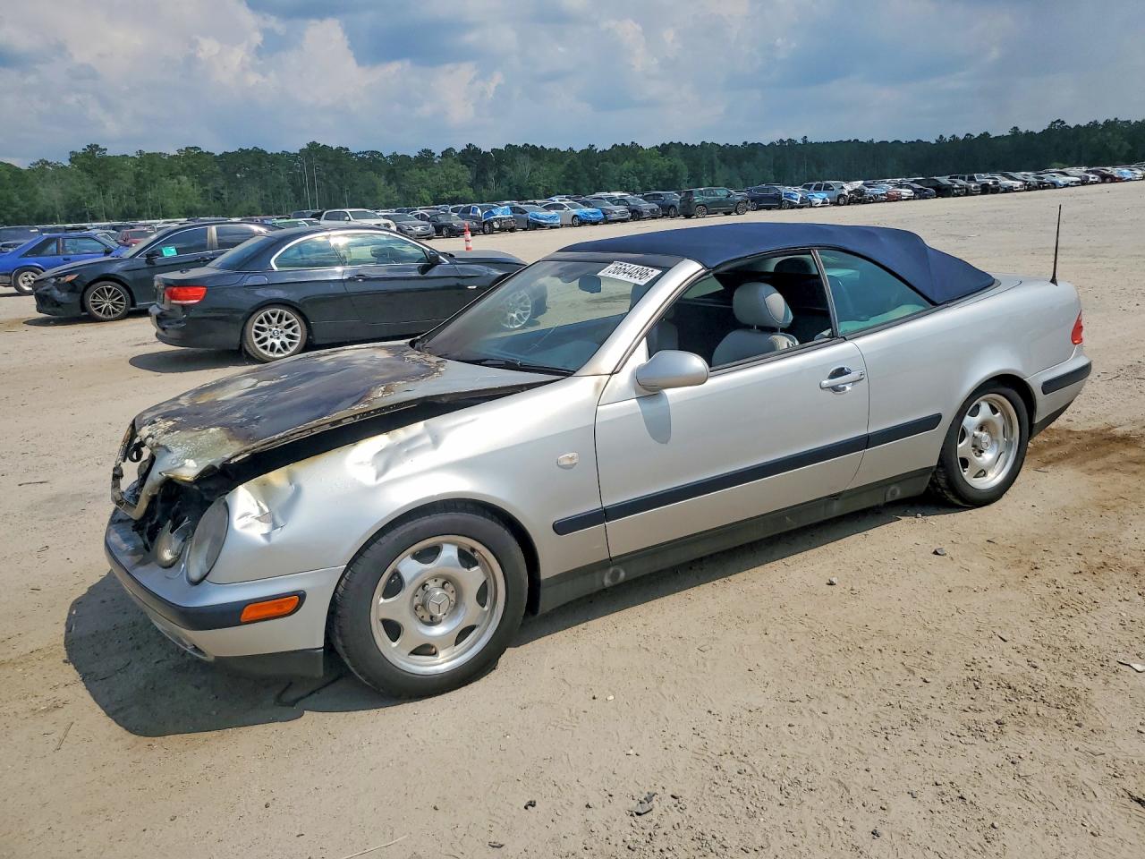 1999 Mercedes-Benz CLK 320/430, VIN WDBLK65G6XT009356 — Engine fire